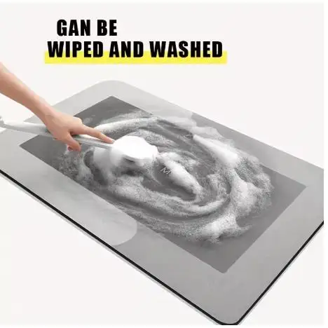 Diatomite Super Absorbent Bath Mat, Non-Slip Bathroom Floor Mat, Quick Dry Easy Clean Rug - Image 5