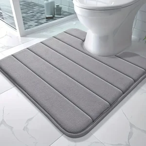 Memory Foam U-Shaped Toilet Mat Anti-Skid Super Absorbent Bathroom Carpet Bath Mat for Bathroom Decor