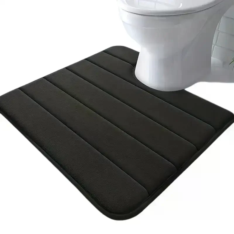 U-shaped Toilet Mat Bathroom Mat Bathroom Carpet Bathroom Carpet Memory Foam Bath Mat Anti-skid Super Absorbent - Image 4