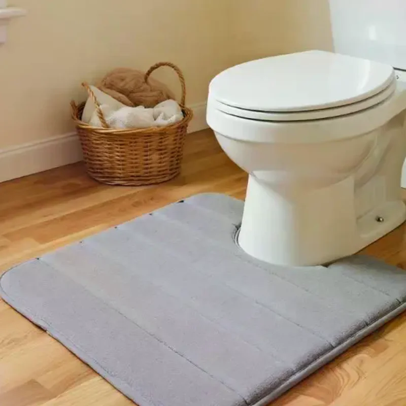 U-shaped Toilet Mat Bathroom Mat Bathroom Carpet Bathroom Carpet Memory Foam Bath Mat Anti-skid Super Absorbent