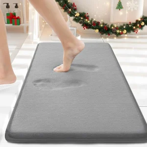 Memory Foam Bath Mat – Ultra-Soft, Absorbent & Non-Slip Bathroom Rug for Shower/Tub, Machine Washable