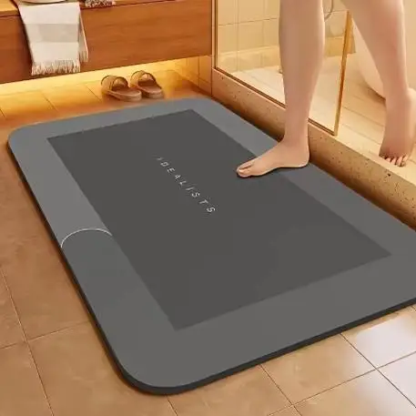 Diatomite Super Absorbent Bath Mat, Non-Slip Quick Dry Bathroom Floor Mat, Easy Clean Rug - Image 2