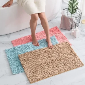 Chenille bathroom carpet non slip bath mat soft and comfortable plush Living Room Door bathroom Absorbent Foot Floor Matscarpet